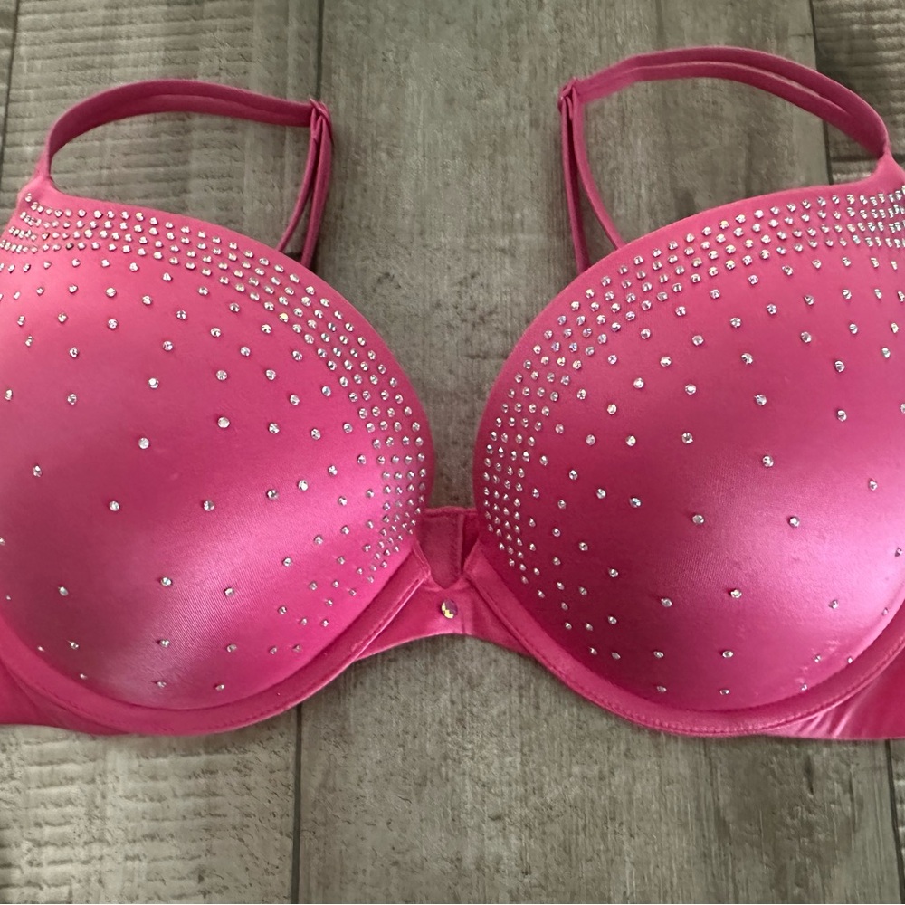 Victoria's Secret Pink Rhinestone Embellished Bra